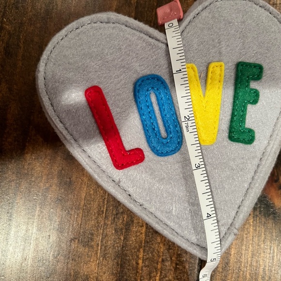 Hanna Anderson Heart-Shaped Kids Coin Purse - Gray, LOVE, NWT, multicolored - Picture 8 of 8